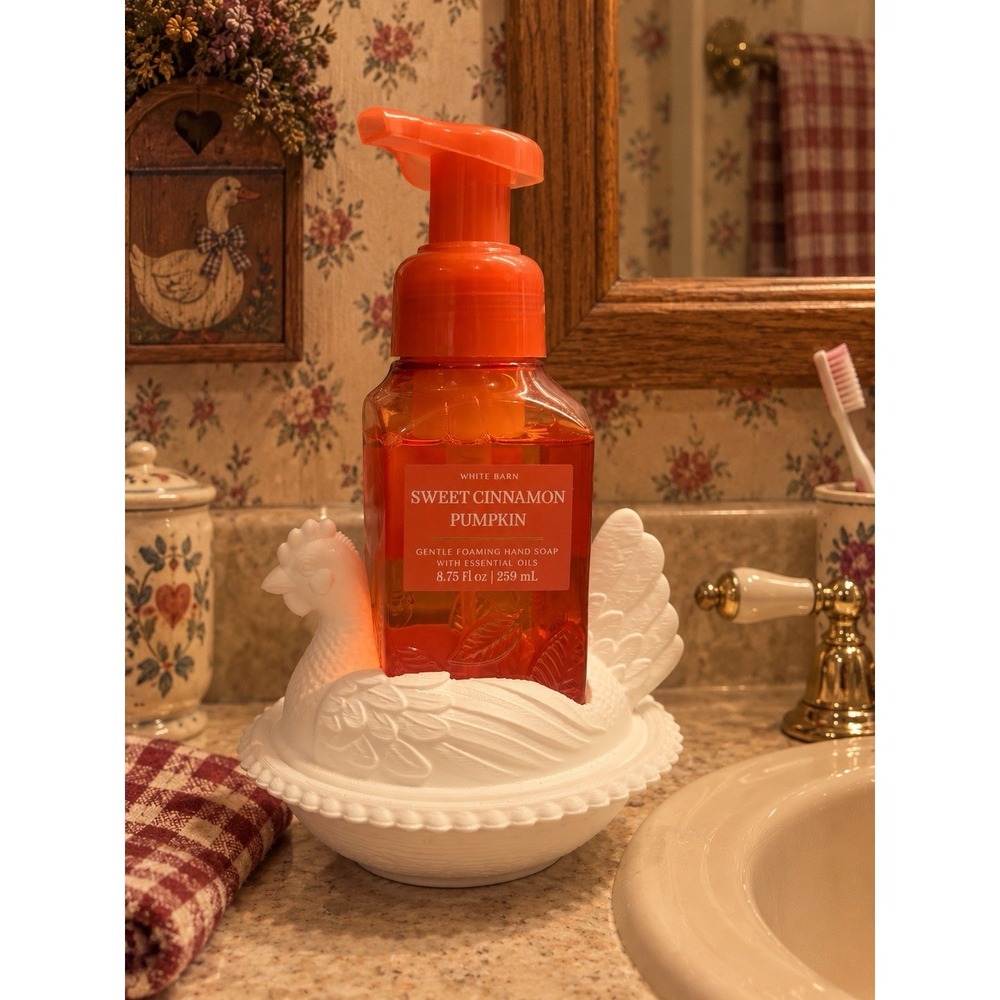 Hen on the Nest Soap Holder  Farmhouse Kitchen Decor Fits Bath & Body Works Soap